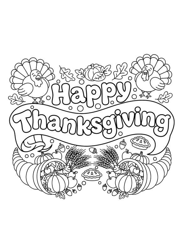 Bubbly 'Happy Thanksgiving' Banner