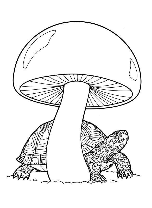 Mushroom Hideaway Box Turtle