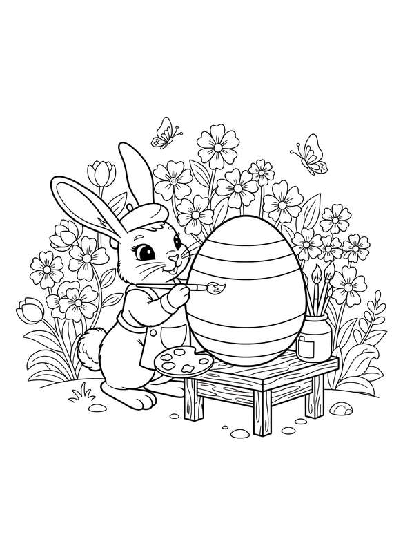 Artist Bunny at Work