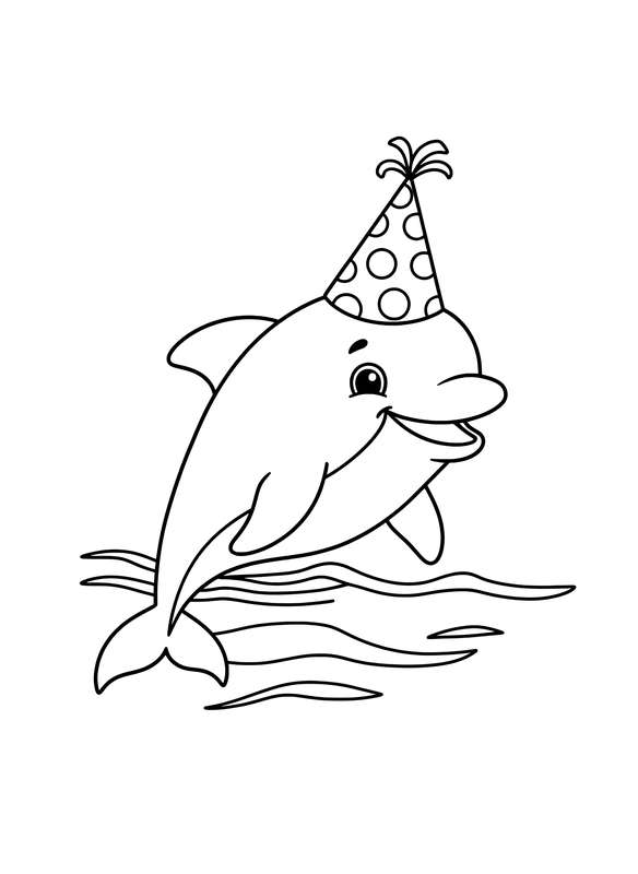 Silly Party Dolphin Sticker Fun