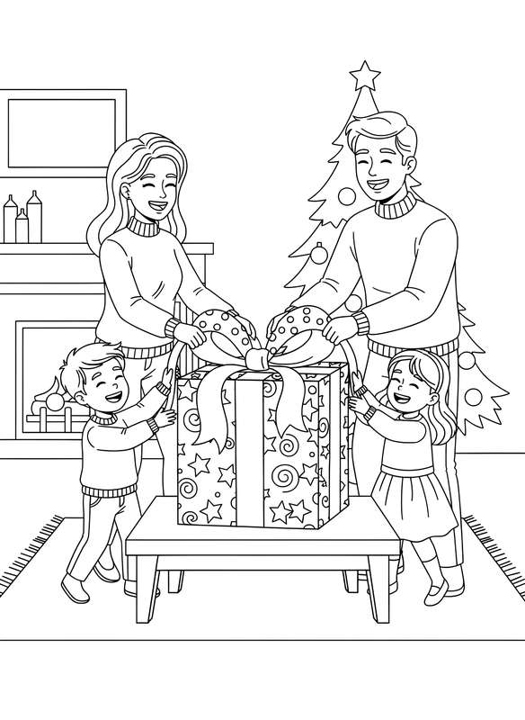 Family Gift Wrapping Fun