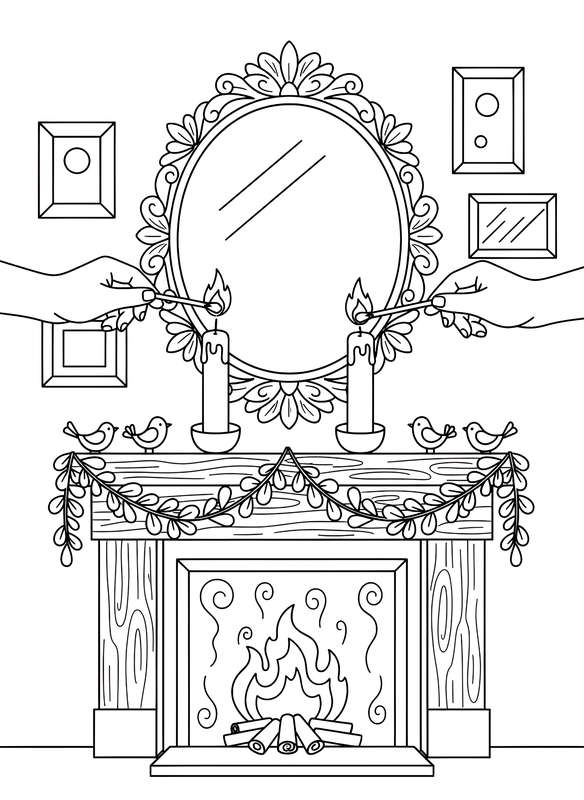 Mantelpiece Candle Glow