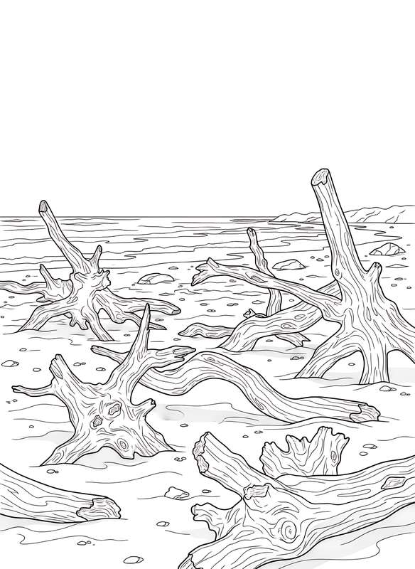 Unique Shoreline Driftwood Collection