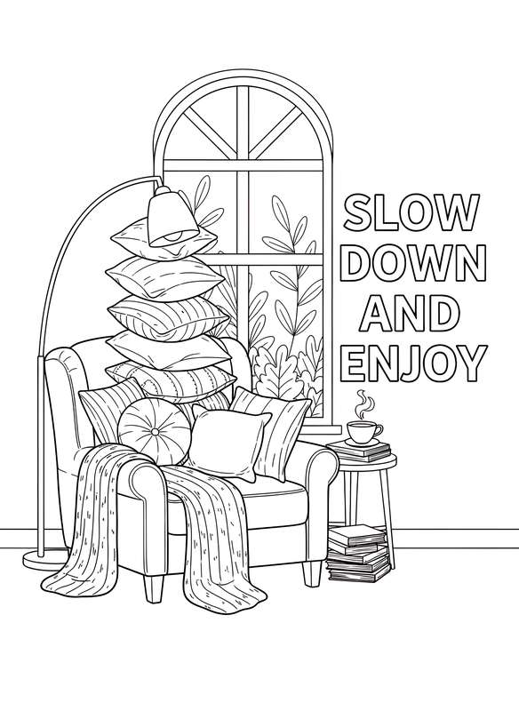 Pillow Pile Reading Nook