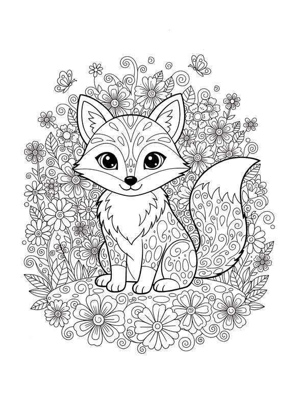 Portrait of a Cute Fox