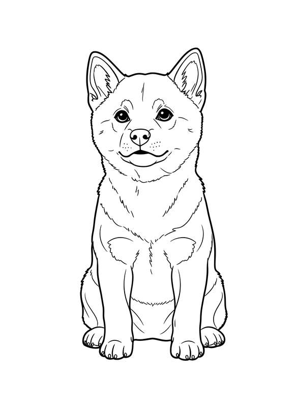Shiba Inu Alert Pose