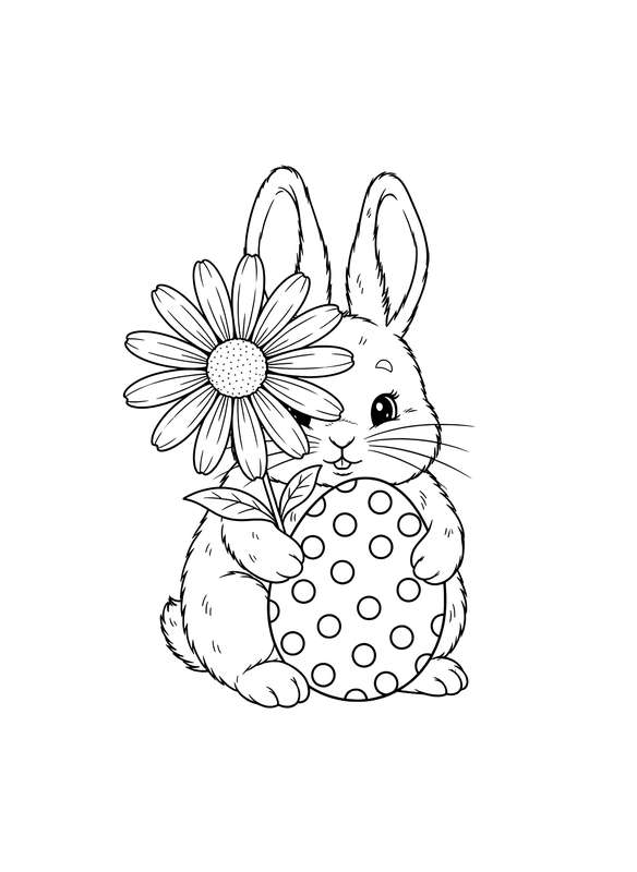 Bunny Hiding Polka Dots