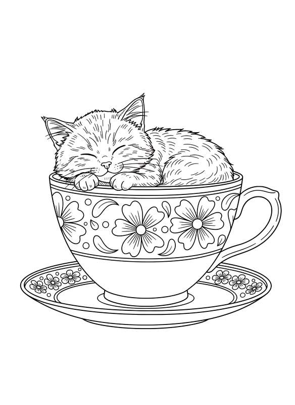 78 Free Cat and Kittens Coloring Pages
