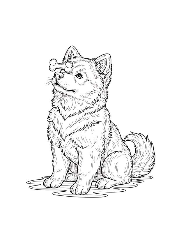 Samoyed's Silly Balancing Act