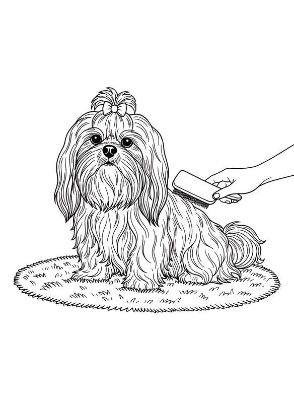 Shih Tzu's Pampering Session