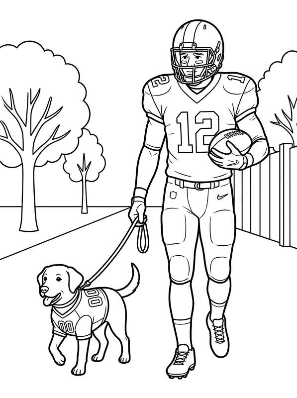 Gridiron Walk with a Furry Fan