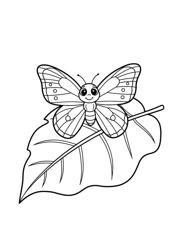 Cabbage White on Broad Leaf