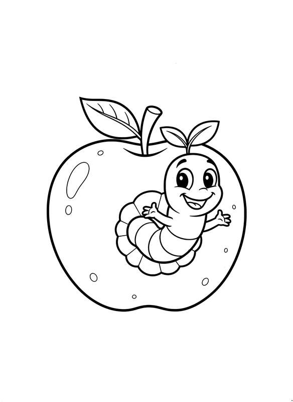 Worm's Peek-a-Boo Apple Home