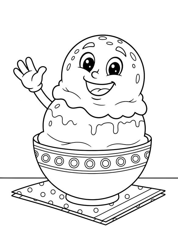 The Cheerful Scoop in a Ceramic Bowl