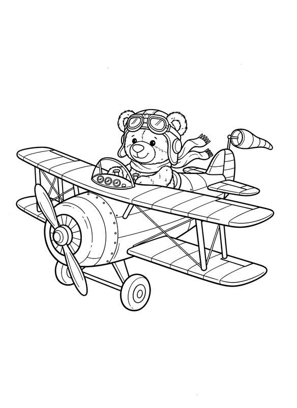 Teddy Pilot's Biplane Adventure