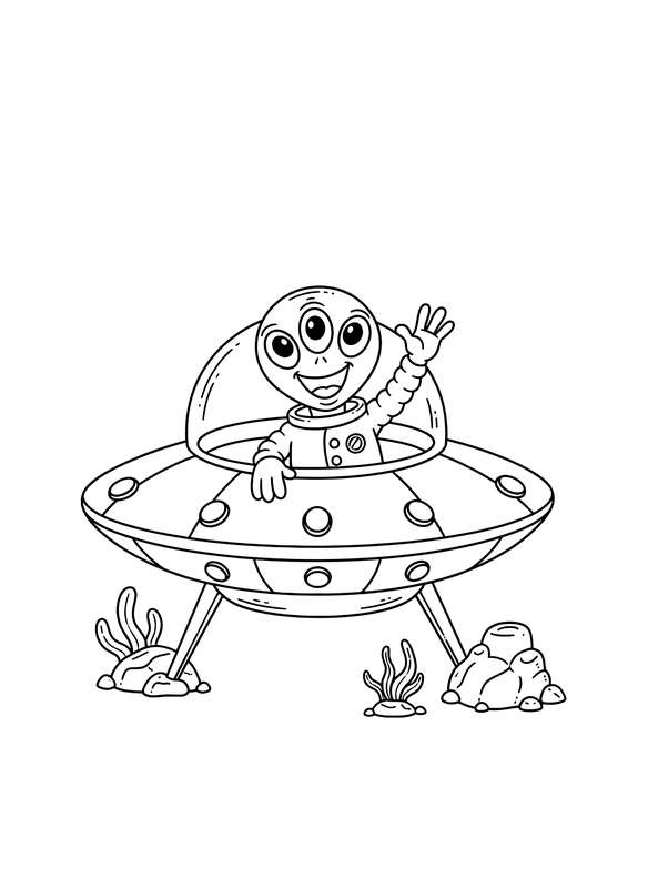 12 Free Aliens Coloring Pages