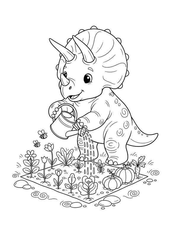Triceratops Gardening Helper