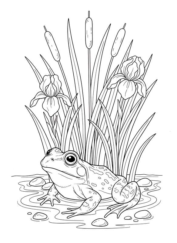 Cattail Gaze from Shallow Water