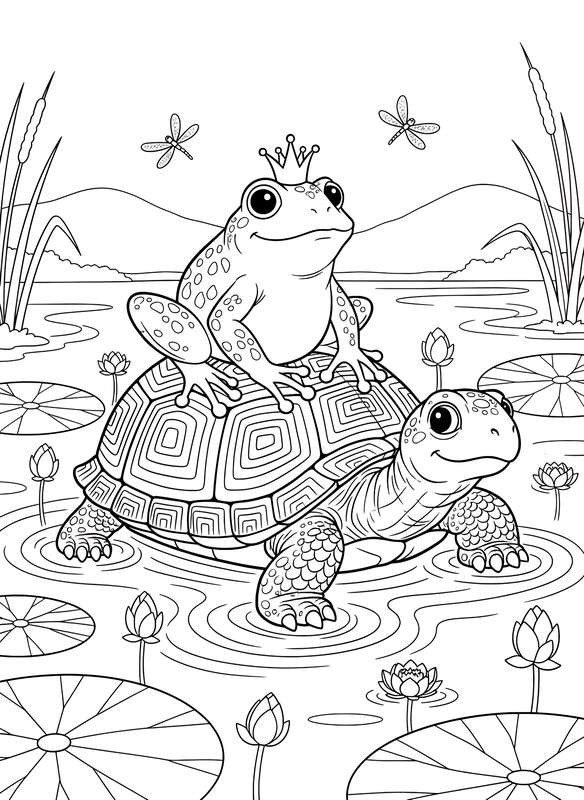 Slow Voyage: Turtle and Frog Buddies