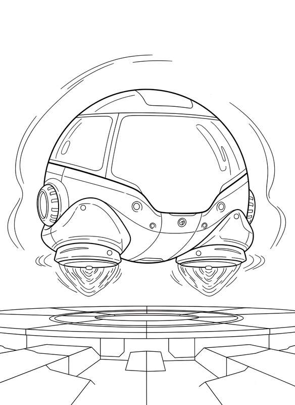 Future Floating Bubble Car