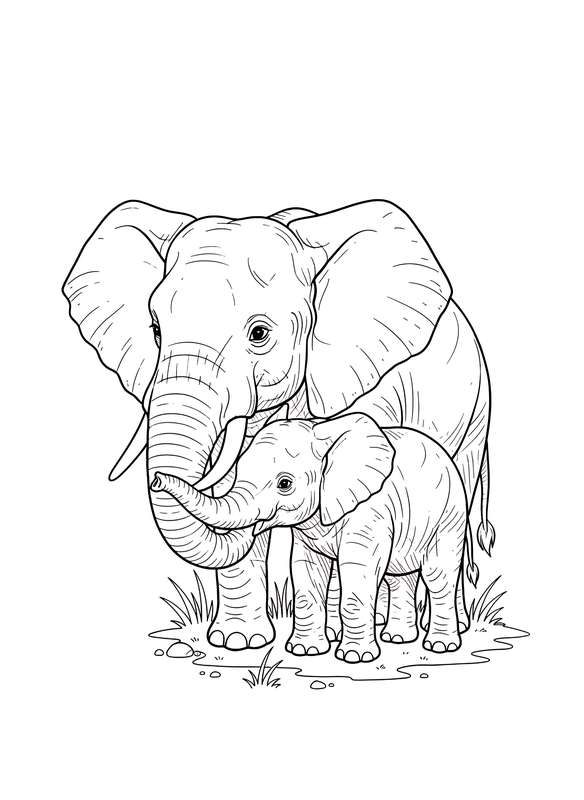 A Mother's Gentle Trunk Touch