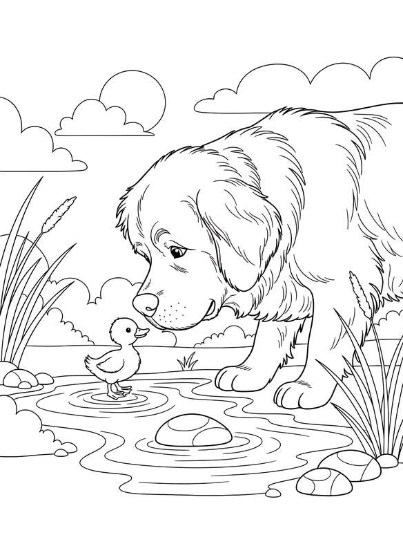 Newfie's Duckling Escort