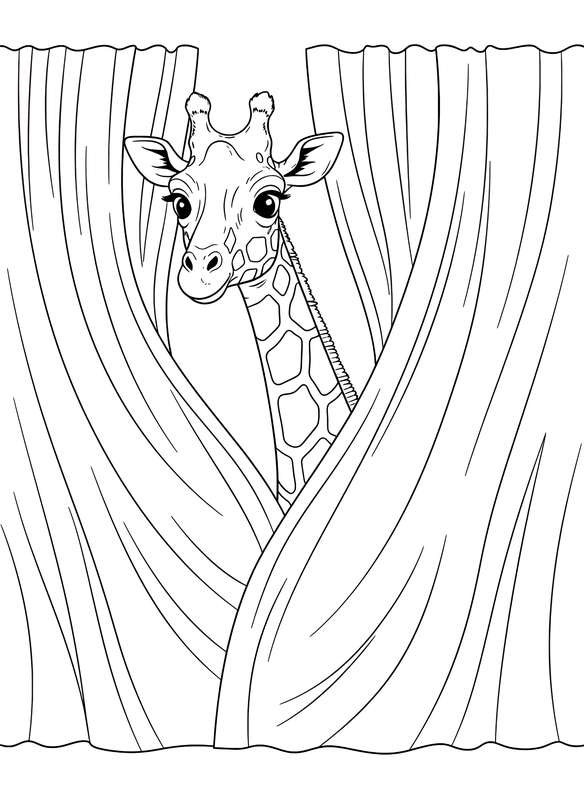 Curtain Peek-a-Boo Giraffe Adventure