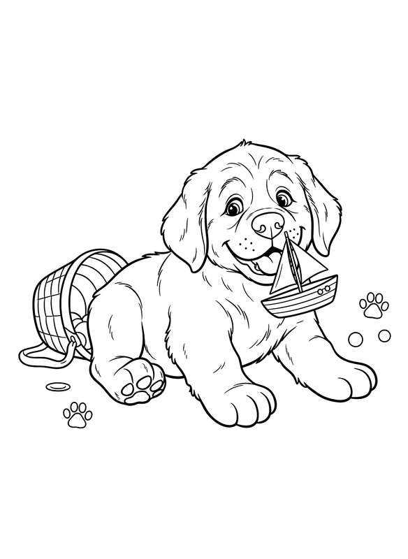 Clumsy Newfie and the Boat