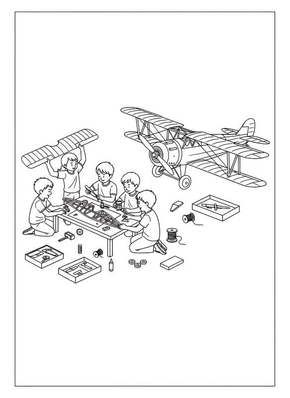 Kids and Vintage Plane Dreams