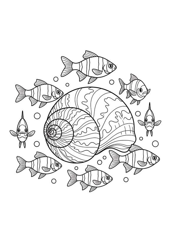 Zebra Danios and the Seashell