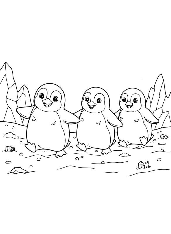 12 Free Penguin Coloring Pages