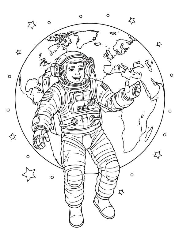 Earth Hug: Happy Astronaut Pals