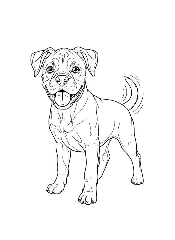 Boxer's Enthusiastic Wag