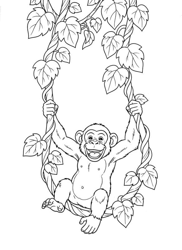 11 Free Monkey Coloring Pages