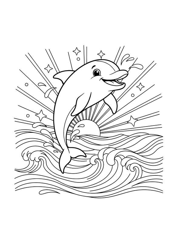 10 Free Dolphin Coloring Pages