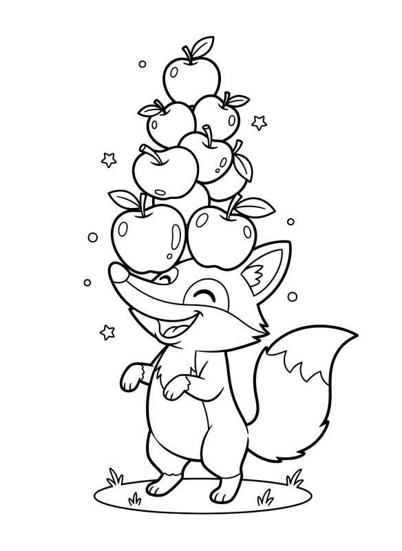 Apple Acrobat Balancing Act