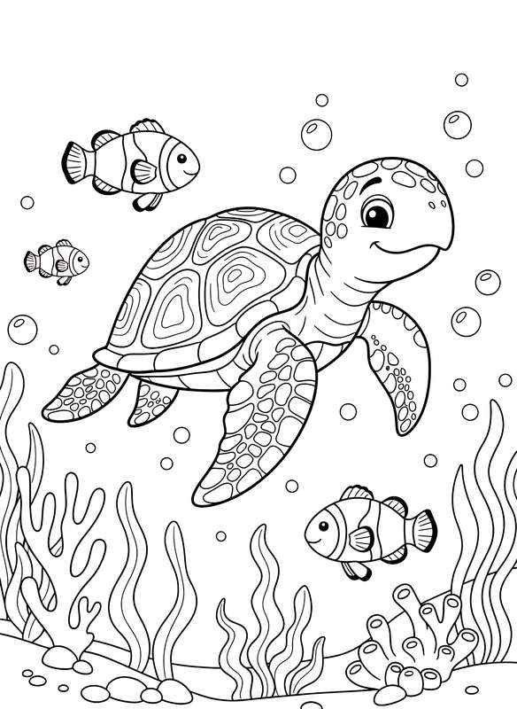 11 Free Turtle Coloring Pages
