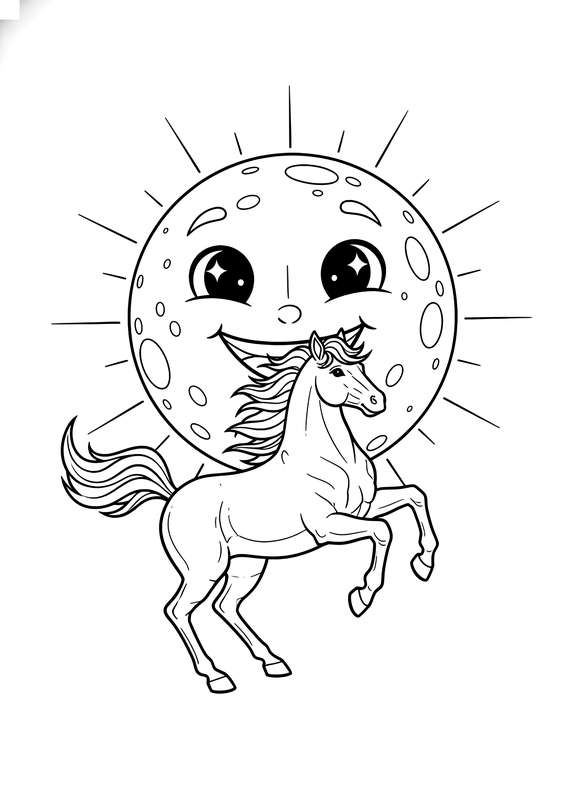 Moonlit Horse Silhouette Magic