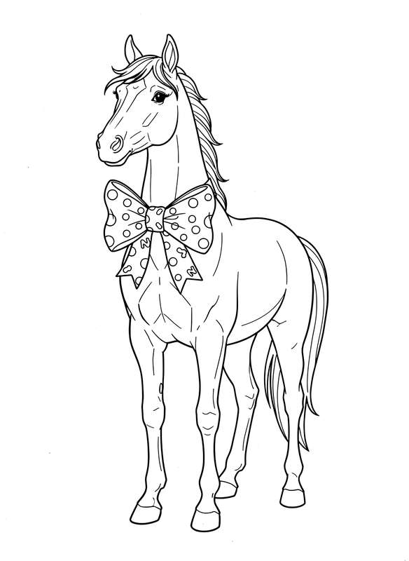 Polite Horse in a Bow Tie