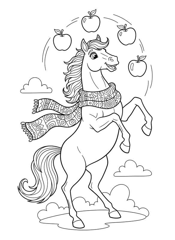 Juggling Scarf Horse Circus