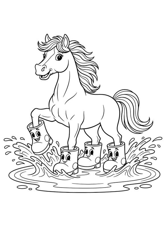 Puddle Splashing with Fancy Boots