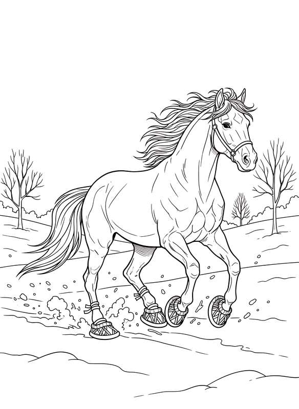 Snowshoe Horse Winter Trot