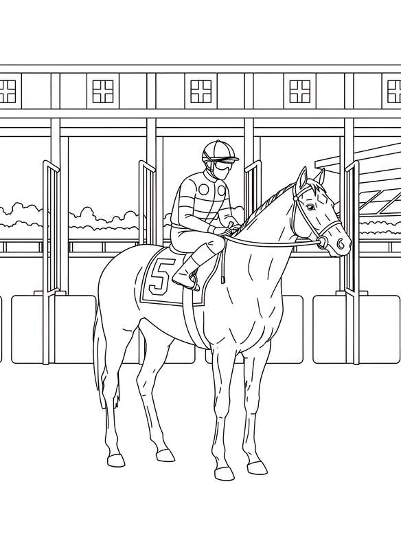 Race Day Silks and Start Line