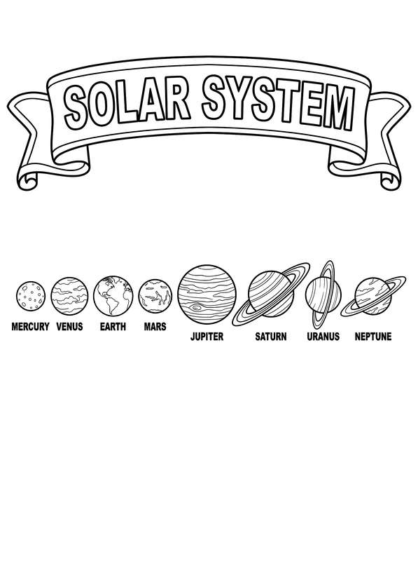 Solar System Parade Coloring Page