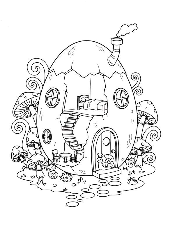 Tiny Snail's Egg Shell Home