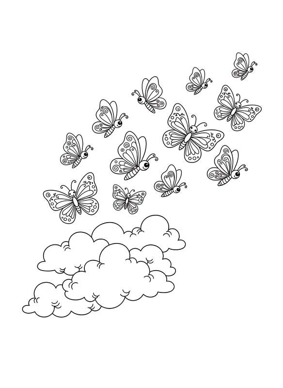 Wiggly Row Above the Clouds