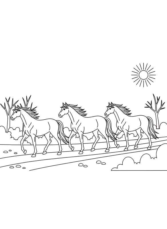 Single File Trail Walkers