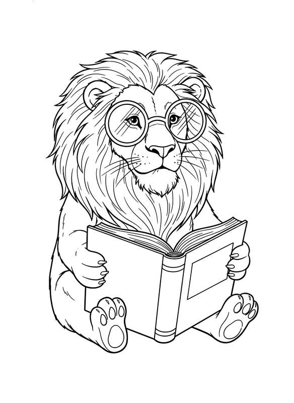 The Bookish Professor Lion