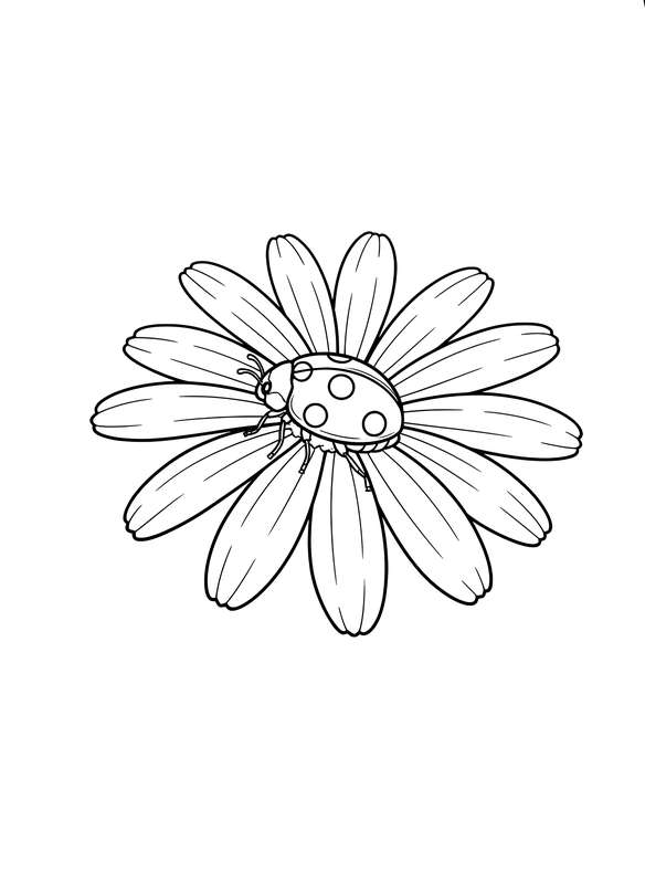 Ladybug's Cozy Daisy Rest