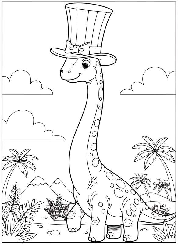 Brachiosaurus Tries on a Hat